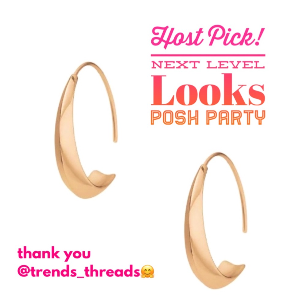 Stella & Dot | Modern Bronze Dome Hoop Earrings - Picture 1 of 8